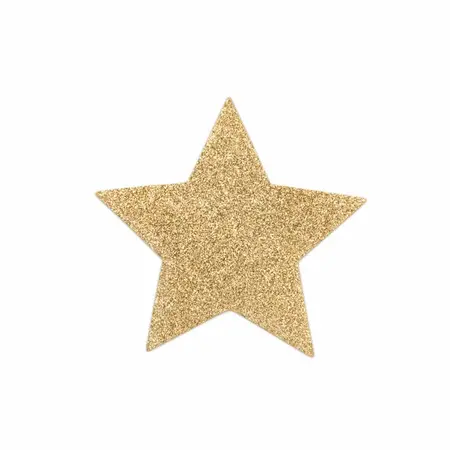 Bijoux Indiscrets Flash Golden Star telesne dekoracije - zlatne pokrivalice za višekratnu upotrebu