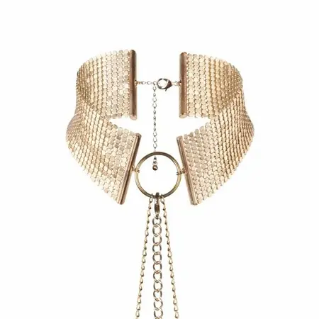 Bijoux Indiscrets Desir Metallique zlatni podesivi mrežasti ogrlica pojas