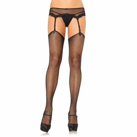 Leg Avenue mrežaste čarape 100% poliamid podesiva jedna veličina crne