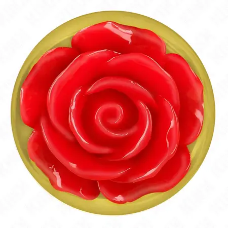 KINK čep zlatni metalni Ruža crvena M – nerđajući čelik, elegantan dizajn, 7cm