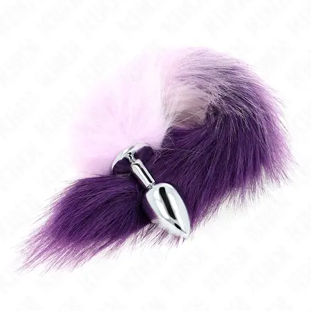KINK Intimate Accessory S Purple - Small Silicone Plug with 40cm Synthetic Tail