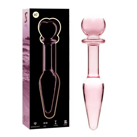 Ibiza Nebula Series Model 7 intimni čep od borosilikatnog stakla roze 13,5cm