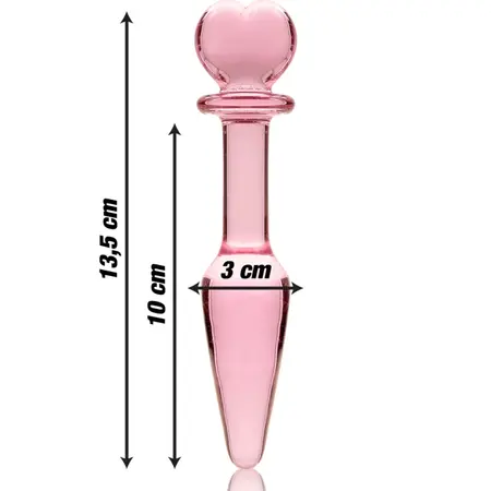 Ibiza Nebula Series Model 7 intimni čep od borosilikatnog stakla roze 13,5cm