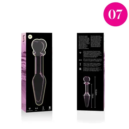 Ibiza Nebula Series Model 7 intimni čep od borosilikatnog stakla roze 13,5cm