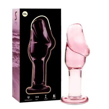 Ibiza Nebula Series Model 6 intimni stakleni čep roze 12,5 cm borosilikat