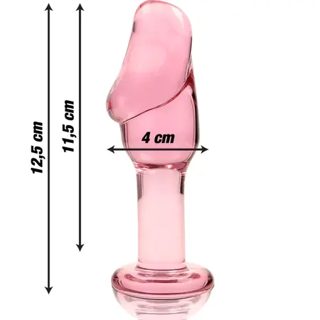Ibiza Nebula Series Model 6 intimni stakleni čep roze 12,5 cm borosilikat