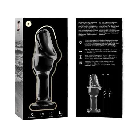 Ibiza Nebula Series Model 6 intimni stakleni čep providni 12,5cm O4cm