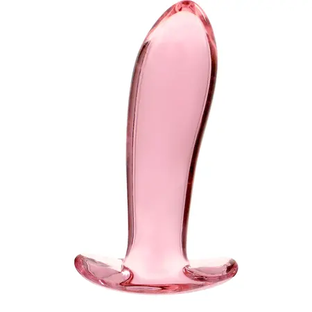 Ibiza Nebula Series Model 5 roze stakleni intimni čep 12,5 cm x 3,5 cm