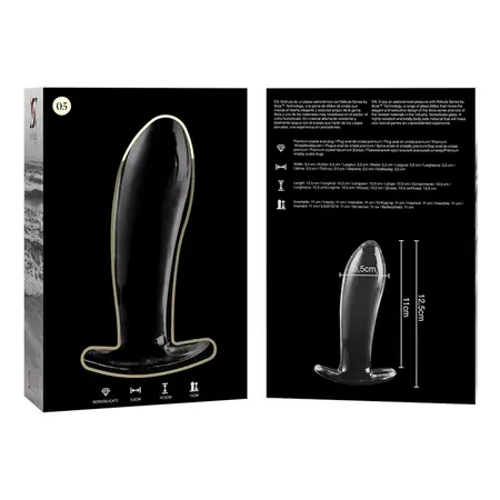 Ibiza Nebula Series Model 5 stakleni intimni čep providni 12,5cm O3,5cm