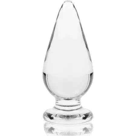 Ibiza Nebula Series Model 4 stakleni čep providni 11cm borosilikat široka baza