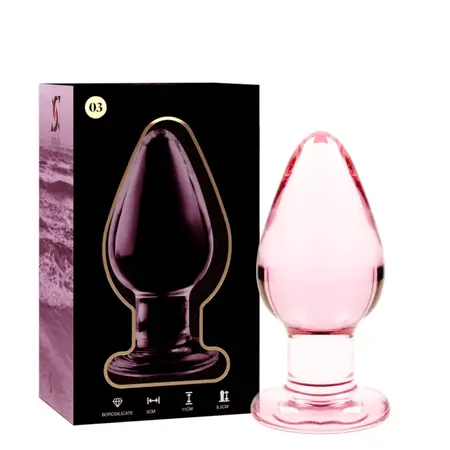 Ibiza Nebula Serija Model 3 Intimni Stakleni Čep Pink 11cm O5cm Borosilikat