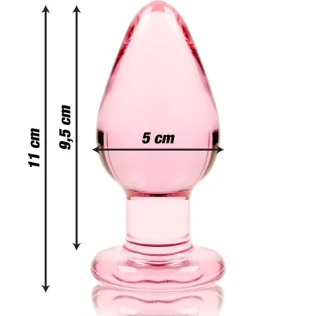 Ibiza Nebula Serija Model 3 Intimni Stakleni Čep Pink 11cm O5cm Borosilikat