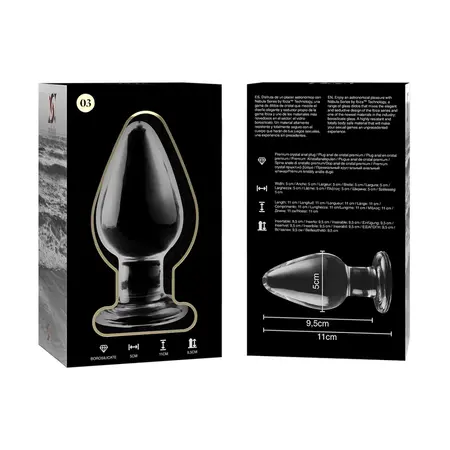 IBIZA Nebula Series Model 3 Glass Plug Transparent 11cm O5cm