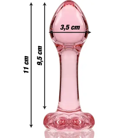 Ibiza Nebula Serija Model 2 Intimni Čep Borosilikatno Staklo Pink 11cm