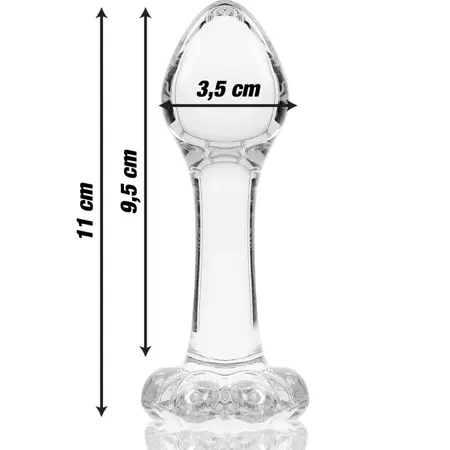 Ibiza Nebula Serija Model 2 Intimni Čep Borosilikatno Staklo Prozirno 11cm