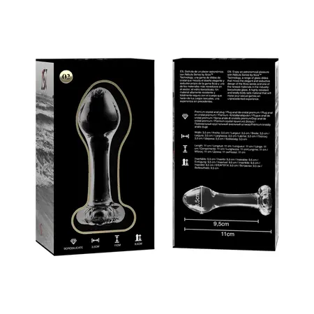 Ibiza Nebula Serija Model 2 Intimni Čep Borosilikatno Staklo Prozirno 11cm