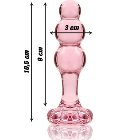 Ibiza Nebula Serija Model 1 Intimni Stakleni Čep Pink 10.5cm Borosilikat