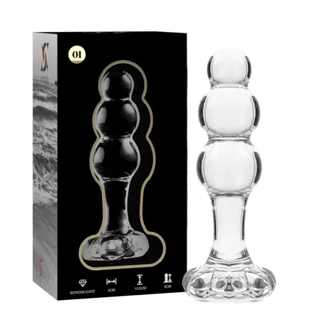 Ibiza Nebula Serija Model 1 Intimni Stakleni Čep Prozirni 10.5 cm O 3 cm