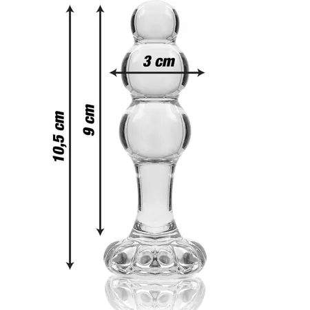 Ibiza Nebula Serija Model 1 Intimni Stakleni Čep Prozirni 10.5 cm O 3 cm