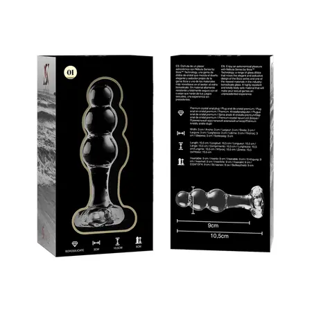 Ibiza Nebula Serija Model 1 Intimni Stakleni Čep Prozirni 10.5 cm O 3 cm
