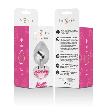 INTENSE Aluminijumski Metalni Čep Pink Srce L - Luksuzni Dragulj, 9cm