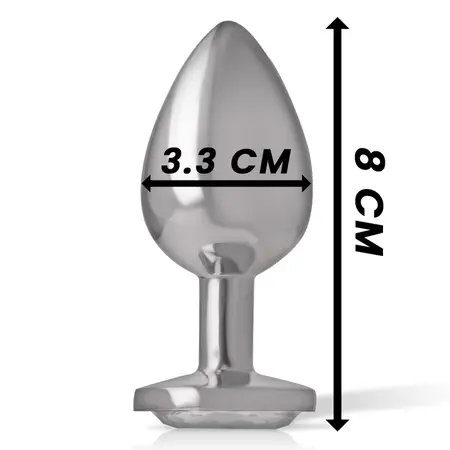 INTENSE Aluminijumski Metalni Čep M - Kristal Belo Srce, 8cm
