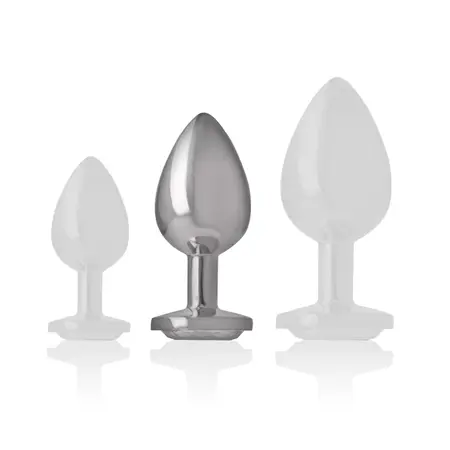 INTENSE Aluminijumski Metalni Čep M - Kristal Belo Srce, 8cm