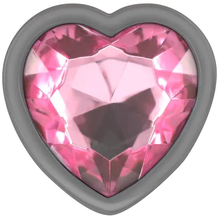 Intense Aluminijumski Metalni Čep Pink Srce Medium - Elegantan Dragulj Akcenat