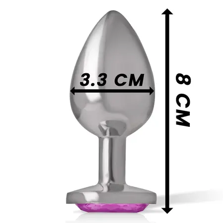 Intense Aluminijumski Metalni Čep Pink Srce Medium - Elegantan Dragulj Akcenat
