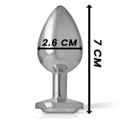 INTENSE Belo Srce Aluminijumski Metalni Čep S - Dekorativna Kristalna Baza