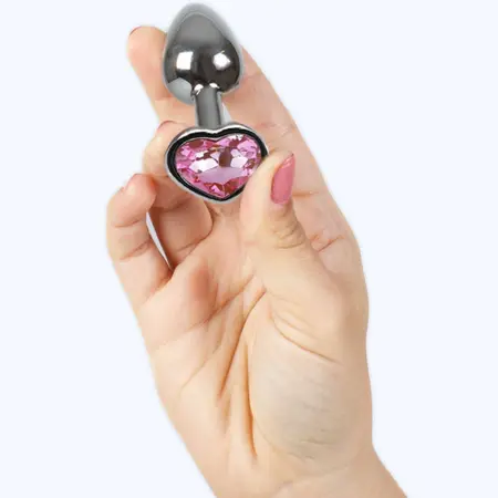 Secret Play Metalni Čep Srce Fuksija Mala 7cm Aluminijum