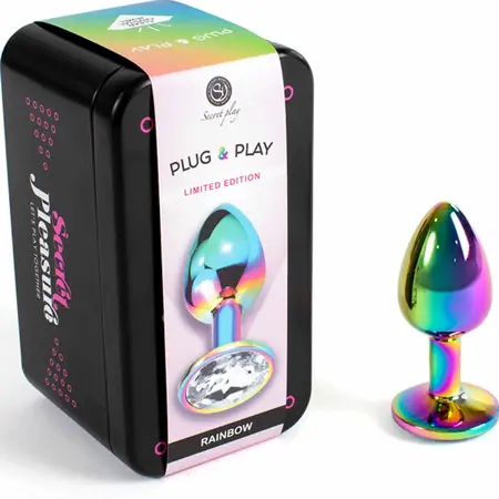 Secret Play Metalni Čep Duga Mala 7cm - Kompaktni Aluminijumski Dragulj Baza