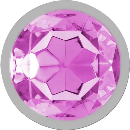Intense Aluminum Metal Plug Pink Crystal Large - Luxury Anal Accessory