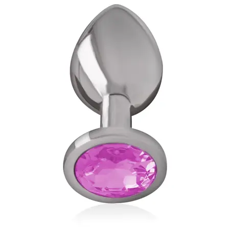INTENSE Aluminijumski Metalni Čep M sa Pink Kristalnim Akcentom, 8cm x 3.3cm