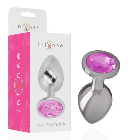INTENSE Aluminijumski Metalni Čep S Pink Kristal - Za Telo Bezbedan, Elegantan Dizajn