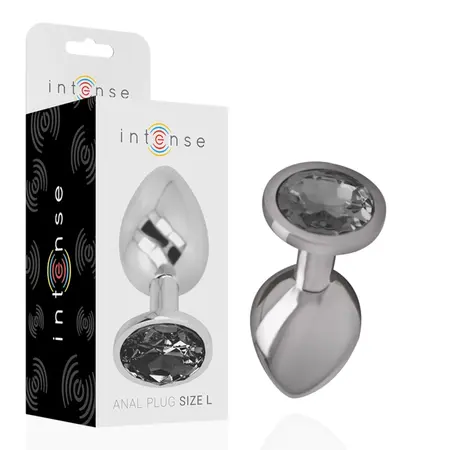 Intense Aluminijumski Metalni Čep Veliki - Crni Kristalni Dragulj, 9 cm