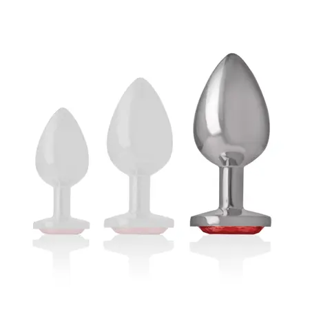 INTENSE Metalni Čep L Aluminijum Crveni Kristalni Dekorativni Dragulj 9cm