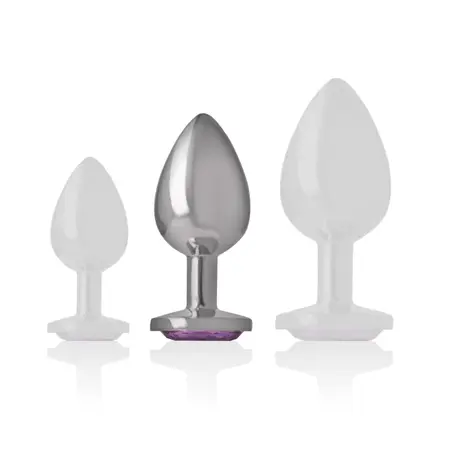 Intense Metalni Čep M Ljubičasti Kristal - Aluminijum, Dekorativni Dragulj, 8 cm