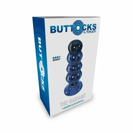 TOYJOY Buttocks The Radiant Vibrantni Stakleni Čep 5 Režima Prozirni