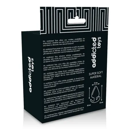 Addicted Toys Intimni Čep 8.5 cm - Fleksibilan Ergonomski TPR, Crni