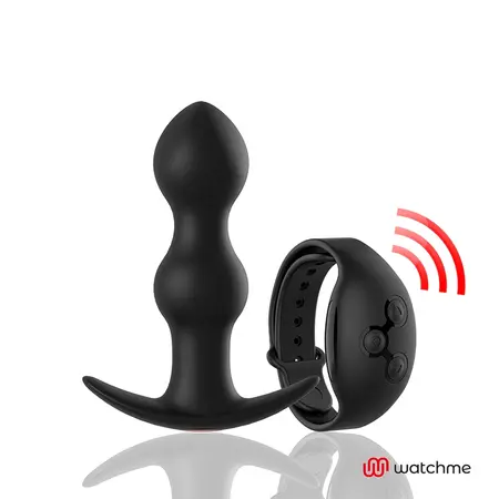ANBIGUO Tiberio Intimate Plug with WATCHME Remote - 7 Modes, Black, 12.2 cm