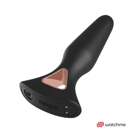 ANBIGUO Alexandru Silikonski Intimni Čep sa WATCHME Daljinskim, 13.6 cm, Crni