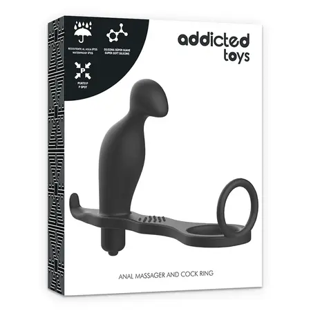 Addicted Toys Anal Plug 12 cm with Black Silicone Support Ring