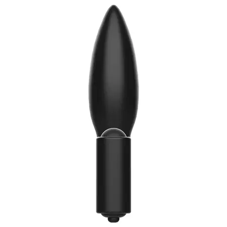 Addicted Toys Intimni čep i vibrirajući prsten set, Silikon, 27 cm, Crni