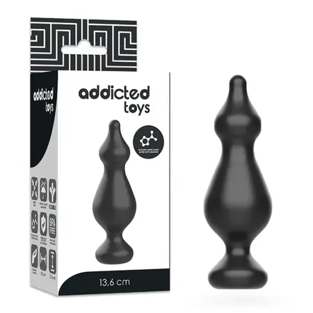 Addicted Toys Silikonski čep 13.6 cm Crni - Anatomski model za obuku