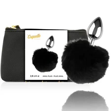 Coquette Chic Desire Metal Plug L Graphite with Crystal 2.8x4.1cm