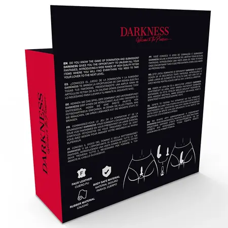 Darkness Intimni set - PU kožne gaćice sa zamenljivim dodacima, One Size