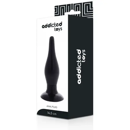 Addicted Toys Čep Crni 14.5 cm - Fleksibilni TPR model