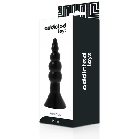 Addicted Toys Black Plug 17 cm Flexible TPR Hypoallergenic System