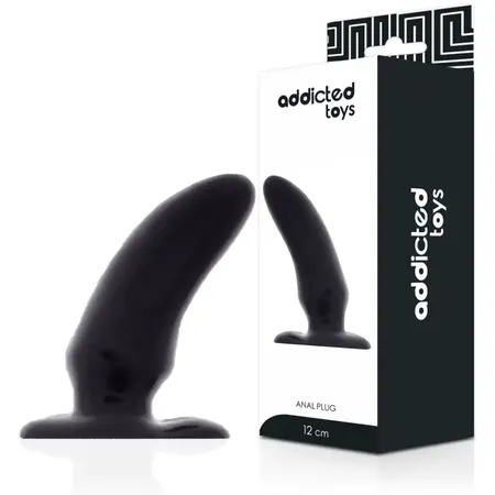Addicted Toys Spot analni čep 12 cm Fleksibilni TPR Crni